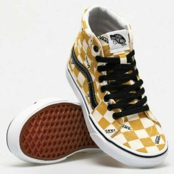 LIKE NEW Vans Big Checkerboard SK8-HI Sneaker SZ 9 - Picture 2 of 6